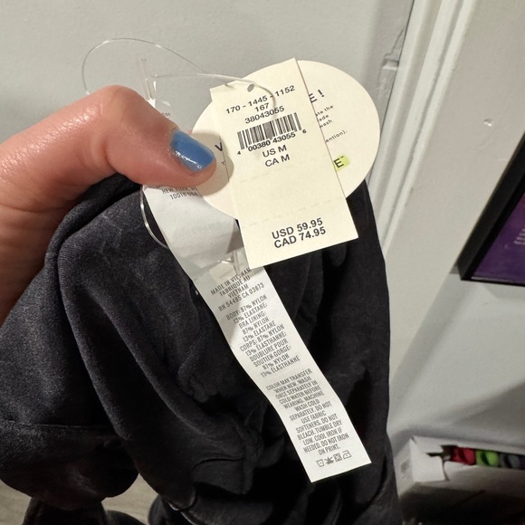 Aerie charcoal acid wash open back workout romper - Picture 6 of 6